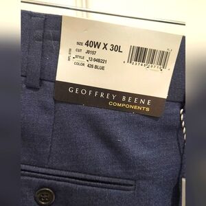 NEW PRICE: NWT: Blue Dress Pants 40Wx30L by GEOFFREY BEENE